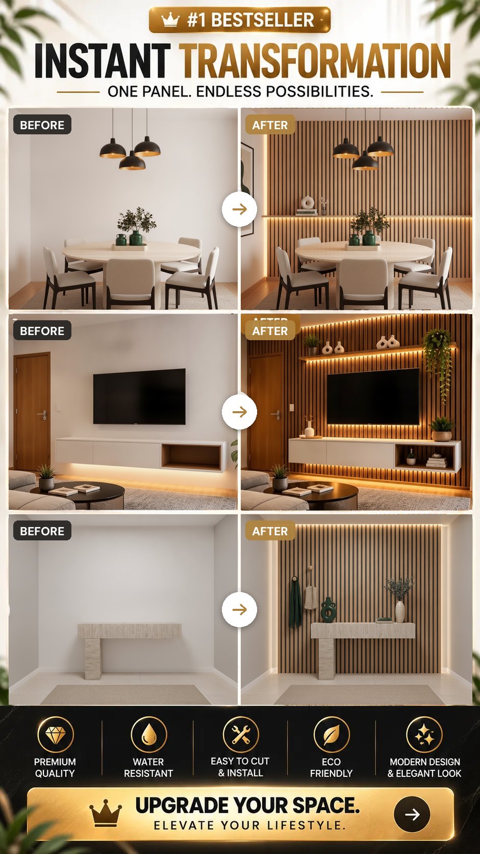 Instant transformation — before and after