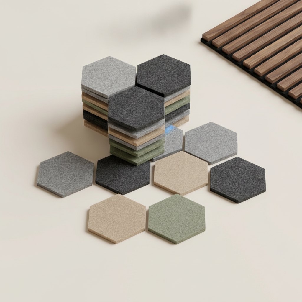 Honeycomb Acoustic Tiles — Set of 12