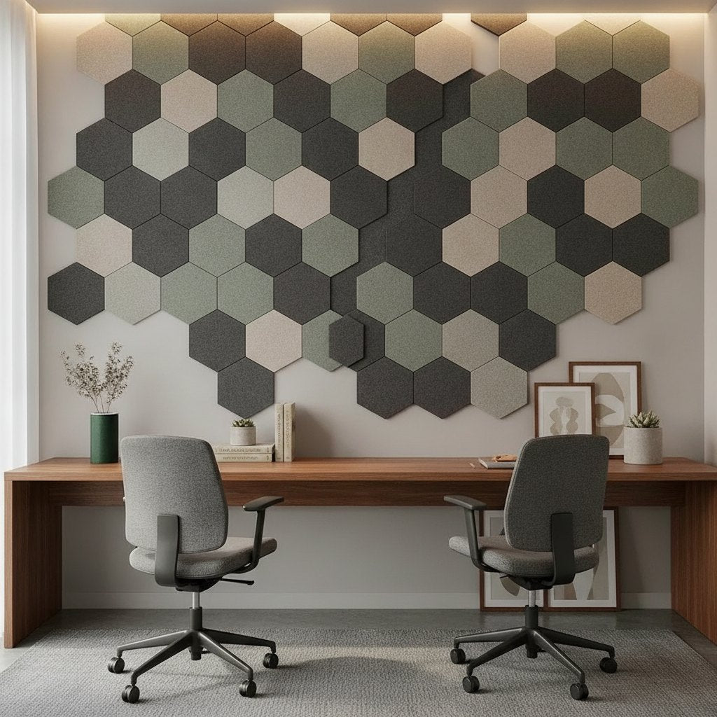 Honeycomb Acoustic Tiles — Set of 12