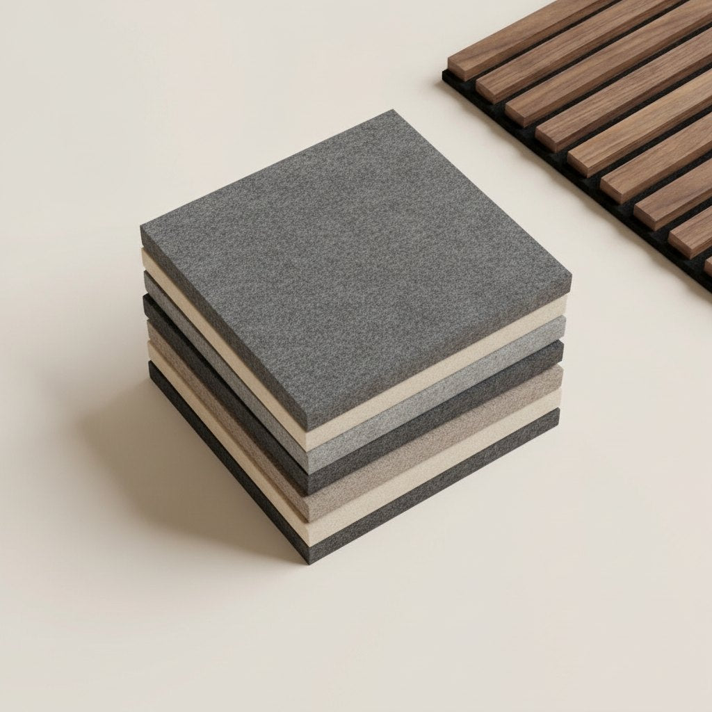 Square Acoustic Felt Tiles — Set of 12